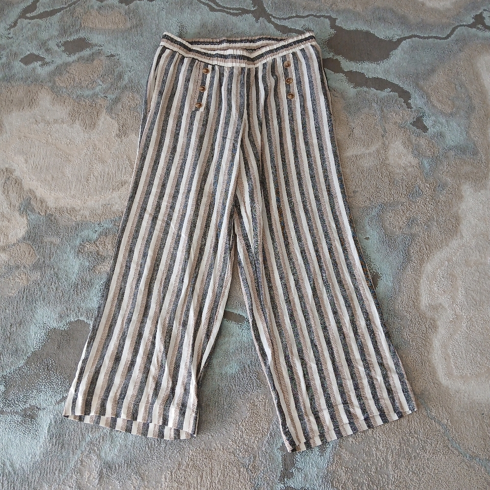 NWT‎ Marissa Olivia Wide-Leg Linen Blend Pants